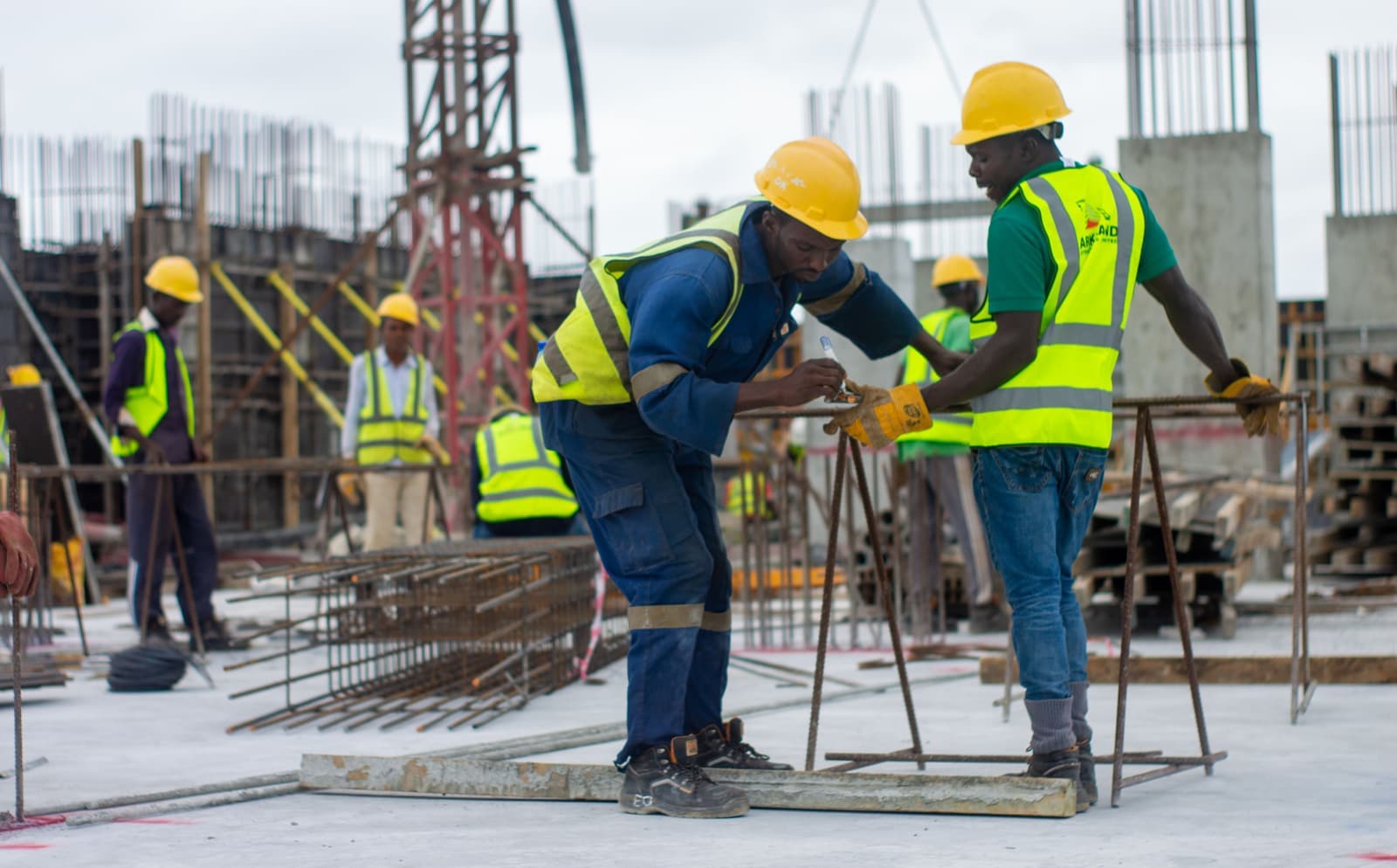 Shengli construction and renovation work at a Tema, Ghana site